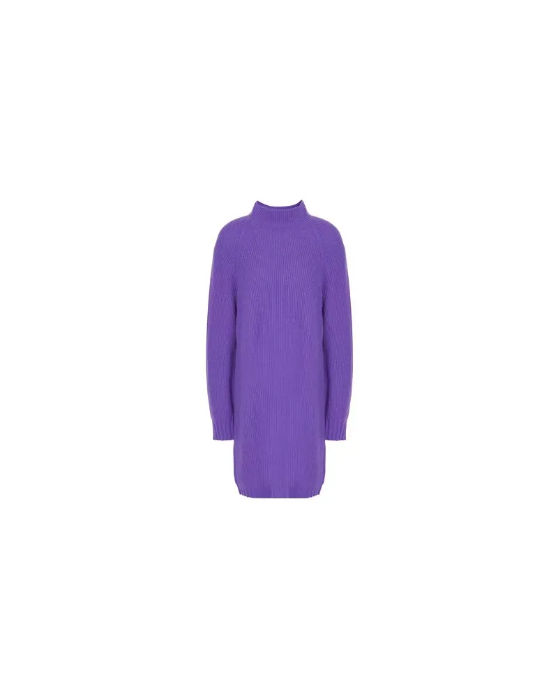 8 by Yoox KNIT RAGLAN SLEEVE MINI DRESS - KLEIDER - Mini-Kleiderauf YOOX.COM Violett