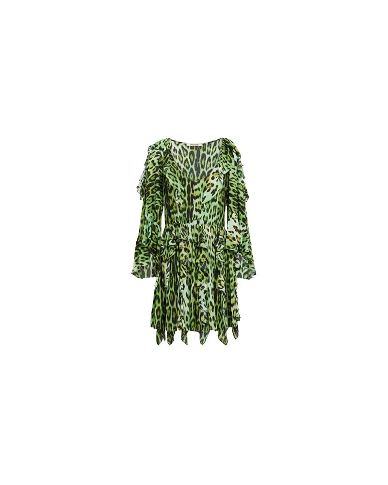 Roberto Cavalli KLEIDER - Mini-Kleiderauf YOOX.COM Limettengrün