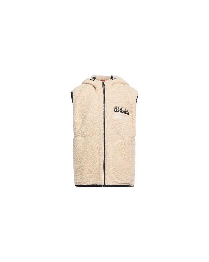 Napapijri JACKEN & MÄNTEL - Shearling- & Kunstfellauf YOOX.COM Beige