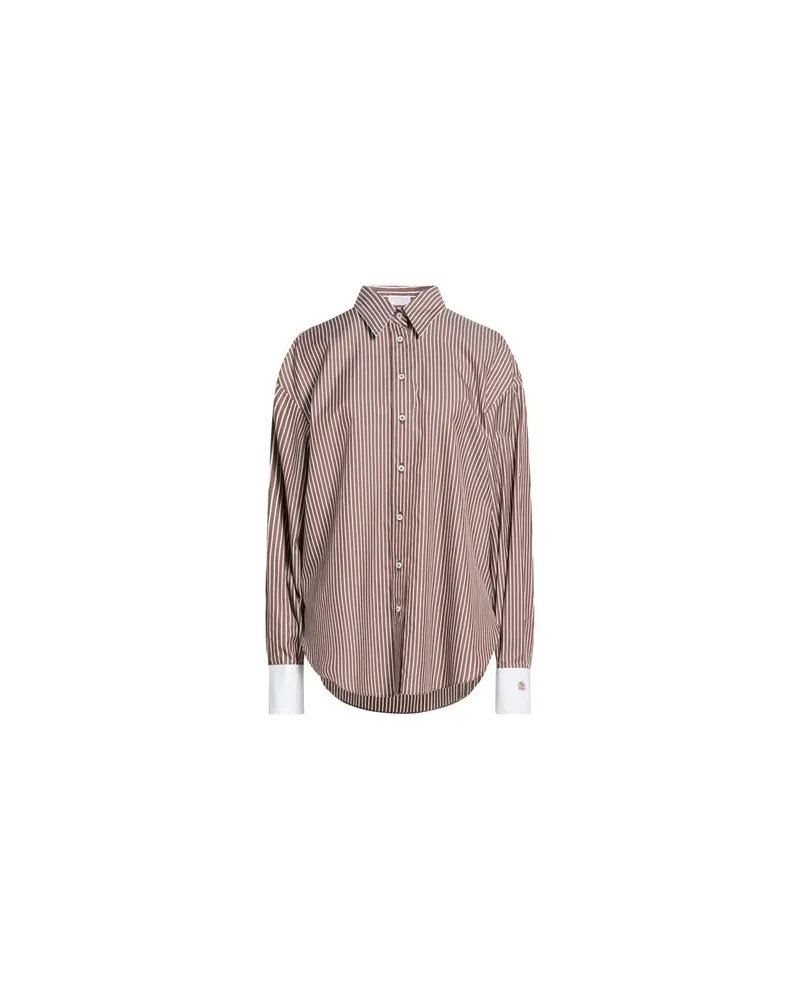 Brunello Cucinelli TOPS - Hemdenauf YOOX.COM Schokobraun