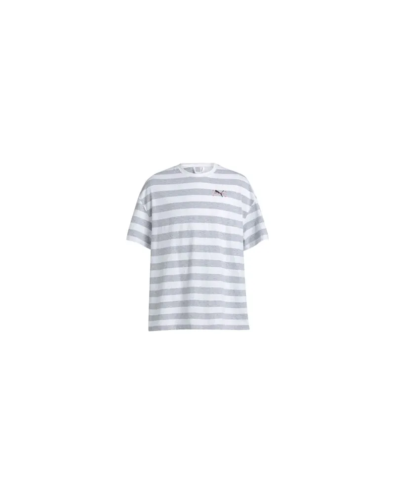 Puma RE:Collection Stripe Oversized Tee  - TOPS - T-shirtsauf YOOX.COM Grau