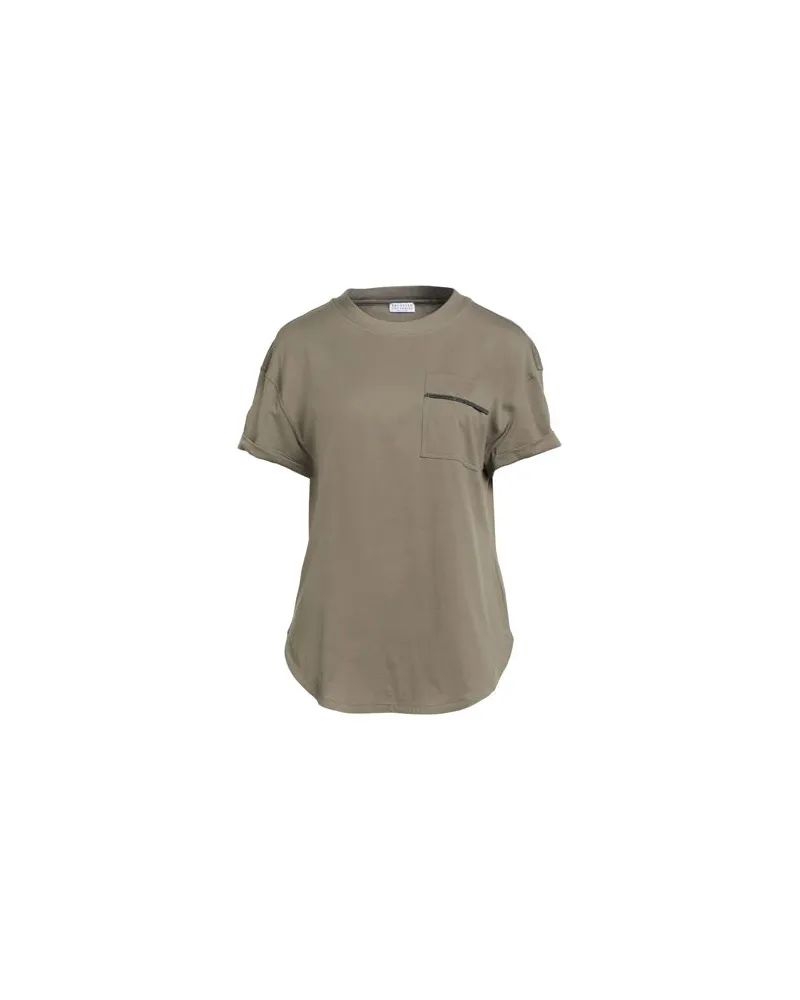 Brunello Cucinelli TOPS - T-shirtsauf YOOX.COM Militärgrün