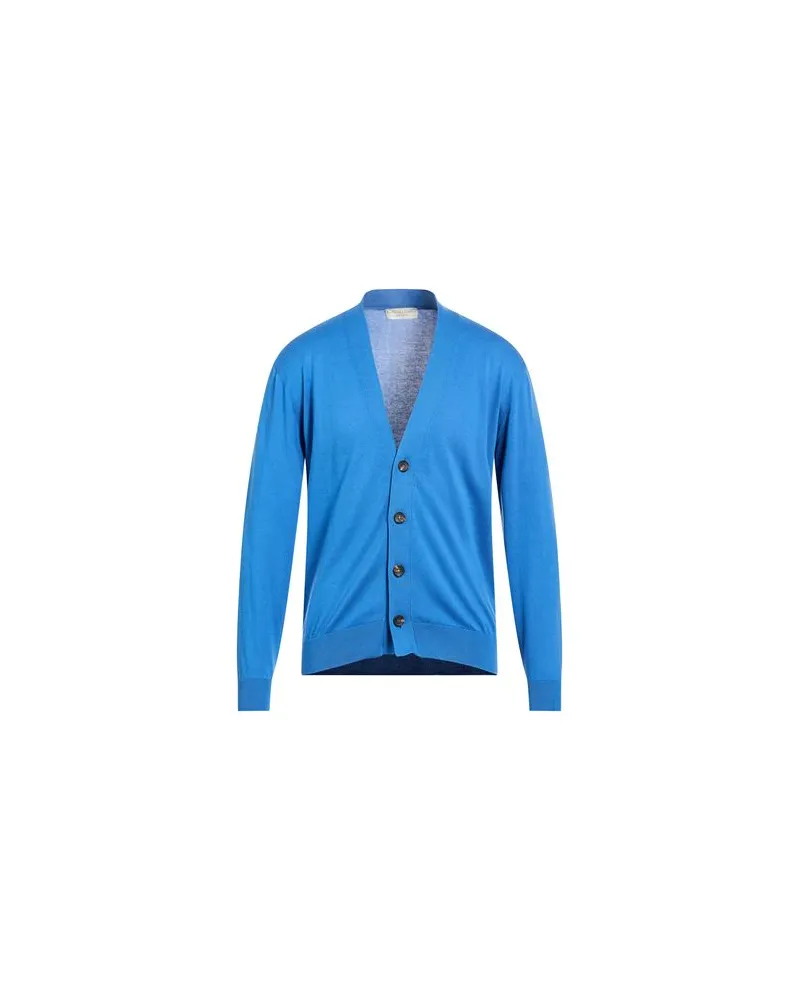 Filippo de Laurentiis STRICKWAREN - Strickjackenauf YOOX.COM Azurblau