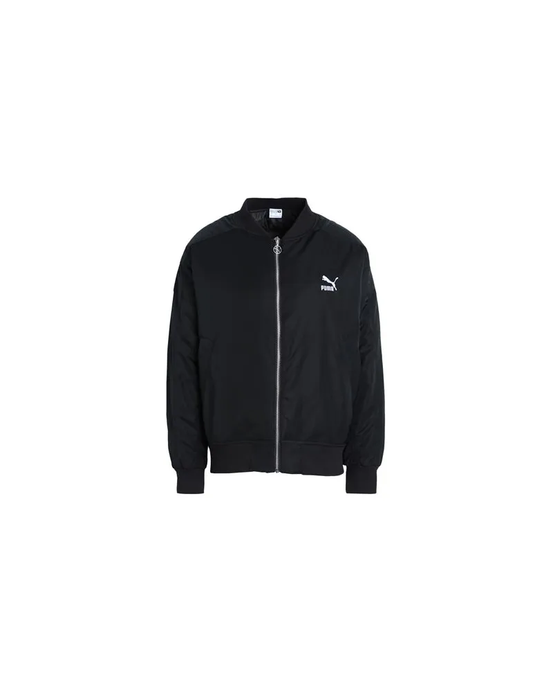 Puma T7 Shiny Bomber Jacket  - JACKEN & MÄNTEL - Jacken und Anoraksauf YOOX.COM Schwarz
