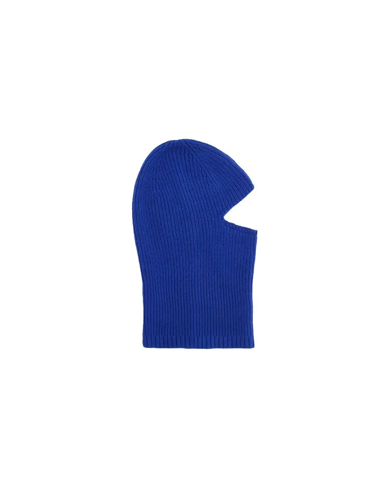 8 by Yoox RECYCLED WOOL MONOCOLOR BALACLAVA - ACCESSOIRES - Mützen & Hüteauf YOOX.COM Blau
