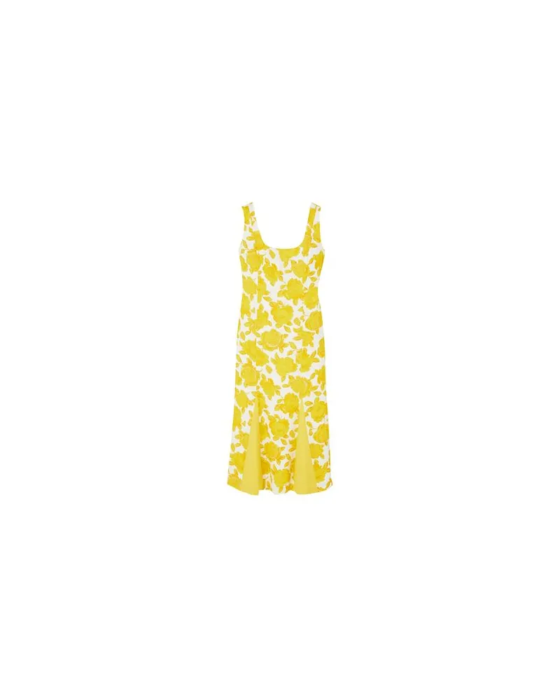 Rowen Rose KLEIDER - Midi-Kleiderauf YOOX.COM Gelb