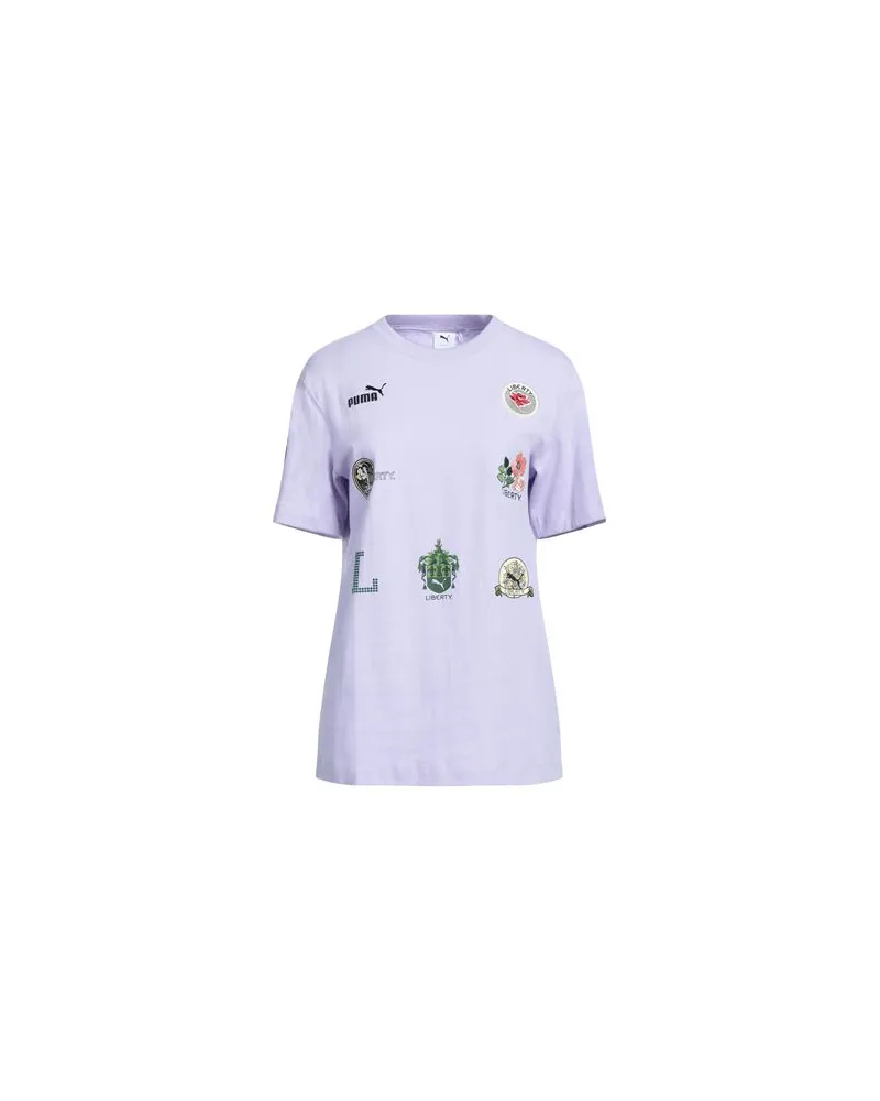 Puma x LIBERTY Badge Tee  - TOPS - T-shirtsauf YOOX.COM Lila