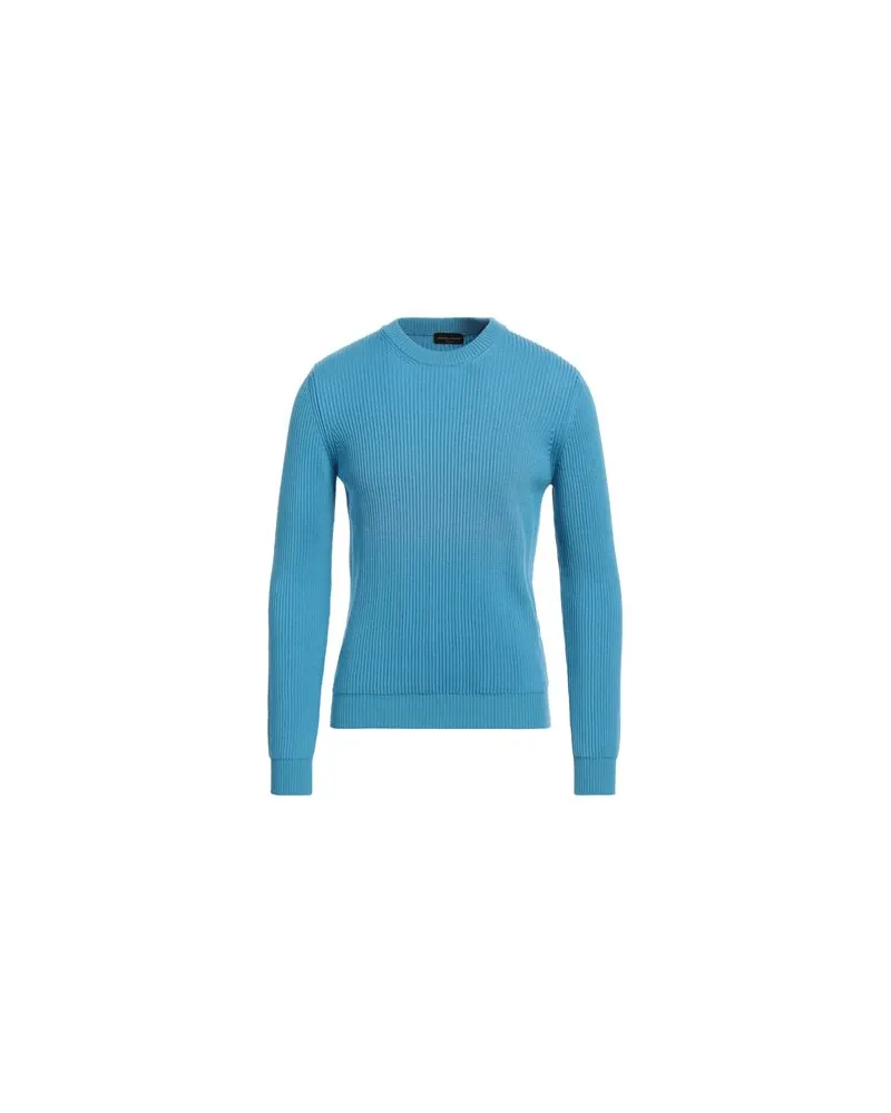 Roberto Collina STRICKWAREN - Pulloverauf YOOX.COM Azurblau