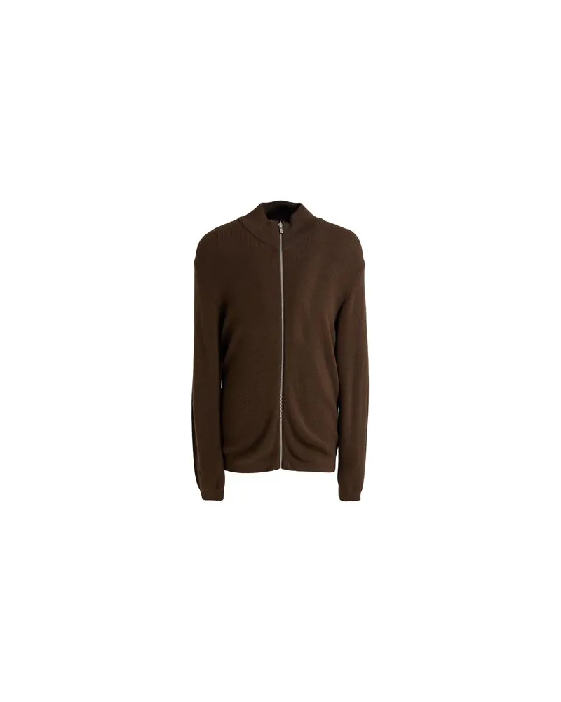 Jack & Jones STRICKWAREN - Strickjackenauf YOOX.COM Dunkelbraun