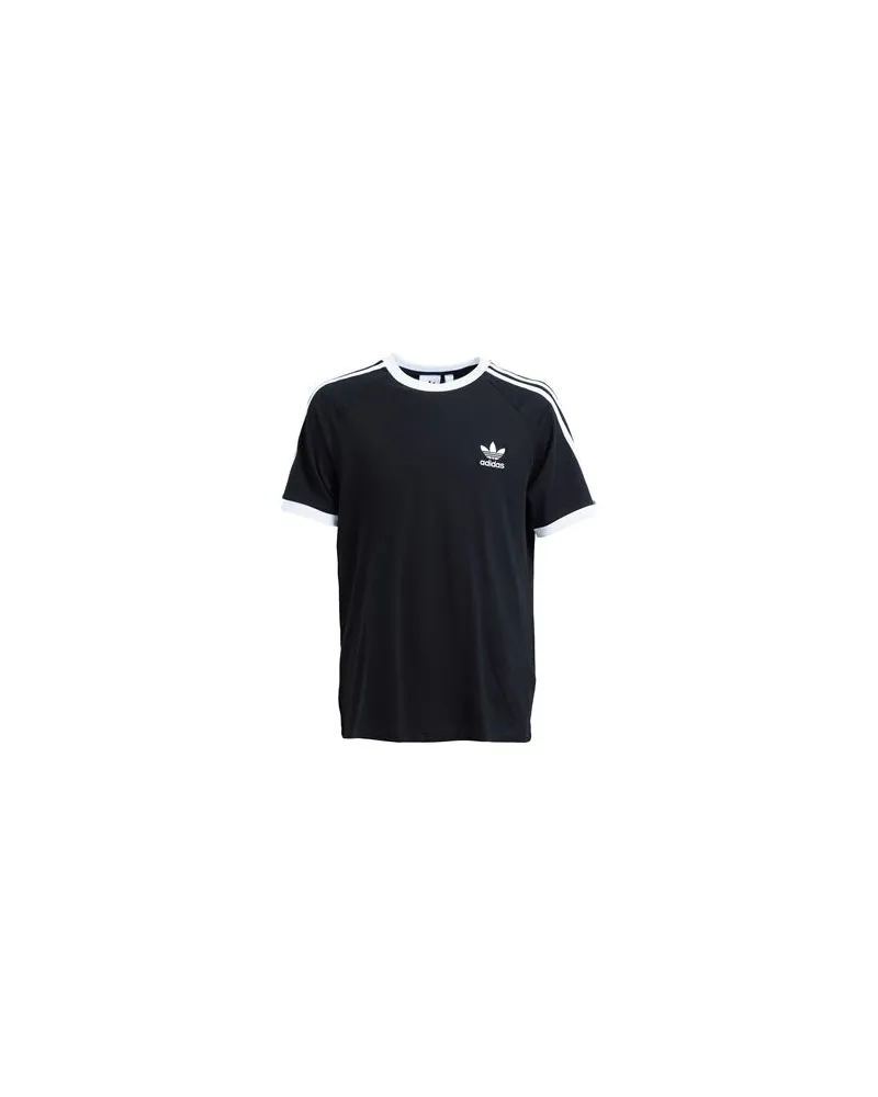 adidas ADICOLOR CLASSICS 3-STRIPES T-SHIRT  - TOPS - T-shirtsauf YOOX.COM Schwarz
