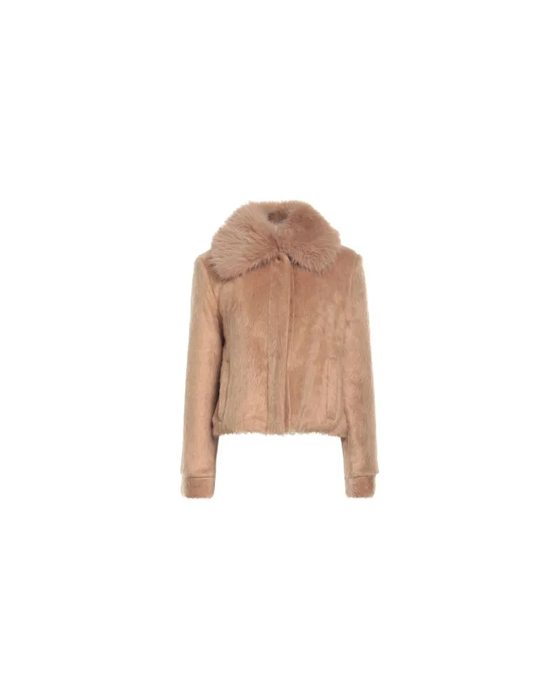 Icona By Kaos JACKEN & MÄNTEL - Shearling- & Kunstfellauf YOOX.COM Kamel