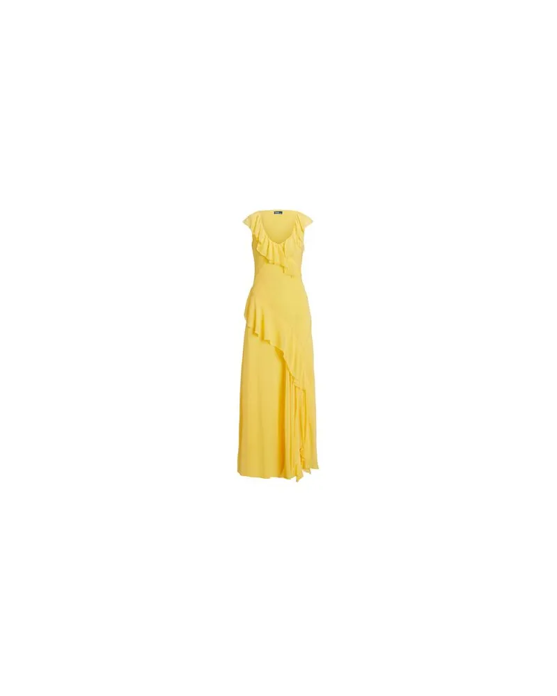 Ralph Lauren RUFFLE-TRIM GEORGETTE MAXIDRESS  - KLEIDER - Maxi-Kleiderauf YOOX.COM Gelb