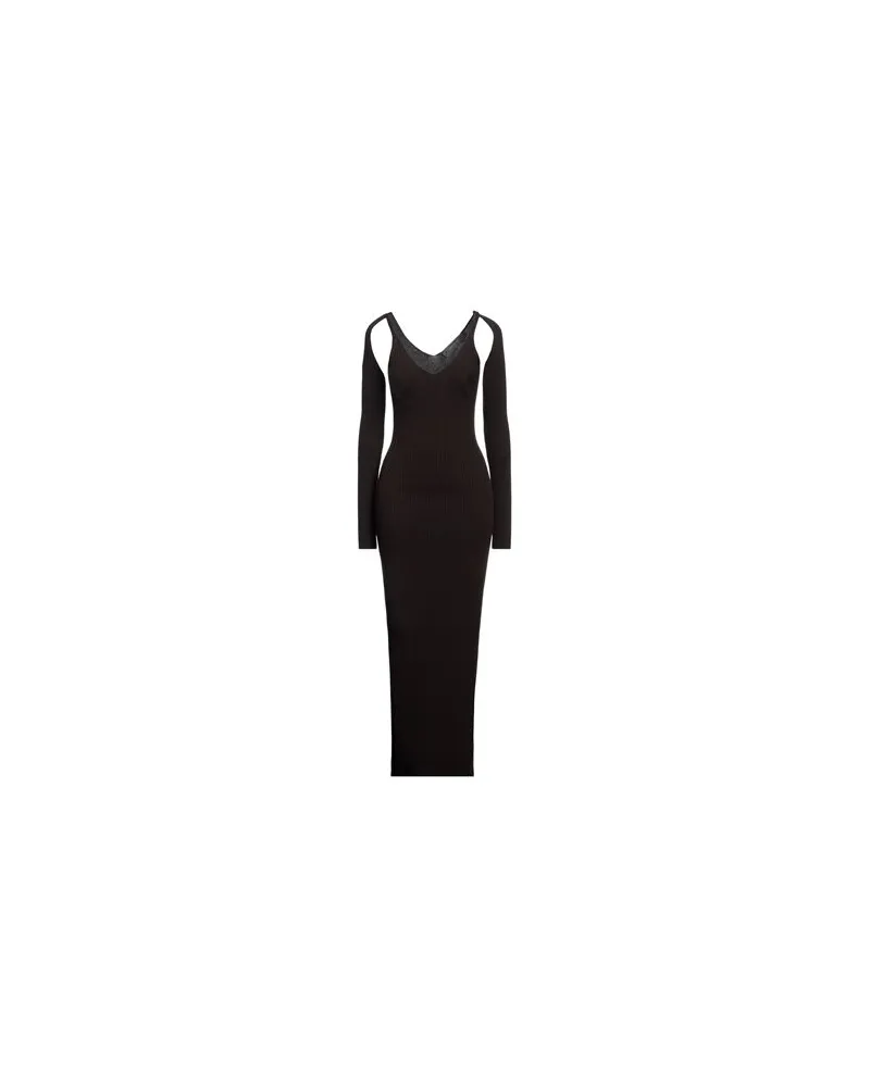 Federica Tosi KLEIDER - Maxi-Kleiderauf YOOX.COM Dunkelbraun
