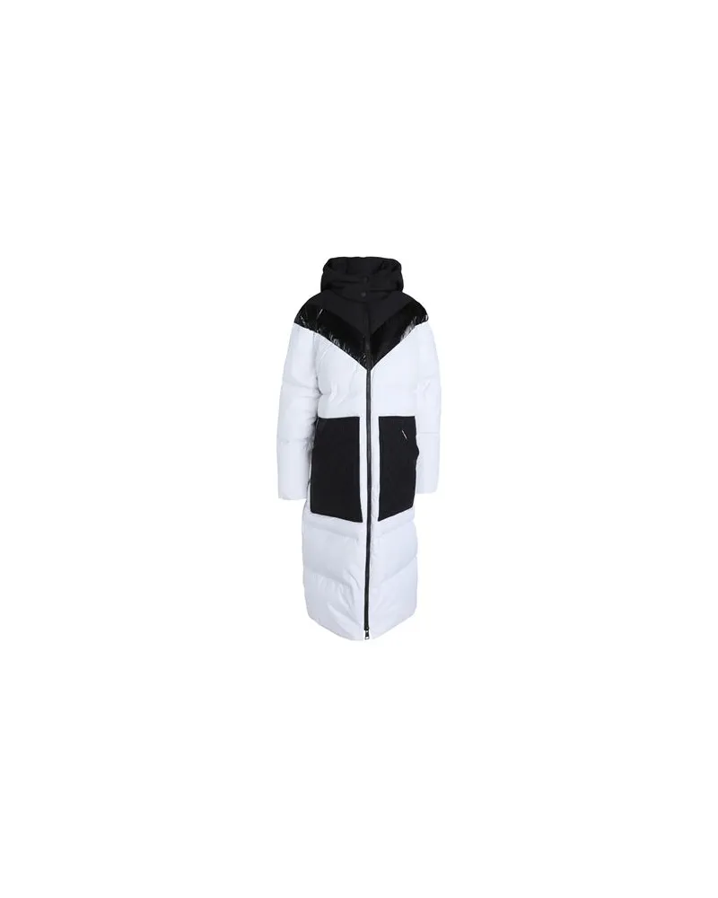 Karl Lagerfeld LONG DOWN COAT W/ MONOGRAM - JACKEN & MÄNTEL - Pufferjacken & Daunenjackenauf YOOX.COM Weiß