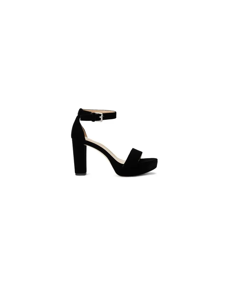 Ralph Lauren SYLVIA VELVET SANDAL  - SCHUHE - Sandalenauf YOOX.COM Schwarz