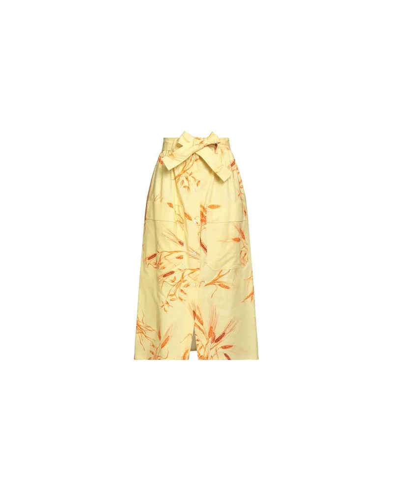 MSGM HOSEN & RÖCKE - Midi-Röckeauf YOOX.COM Pastellgelb