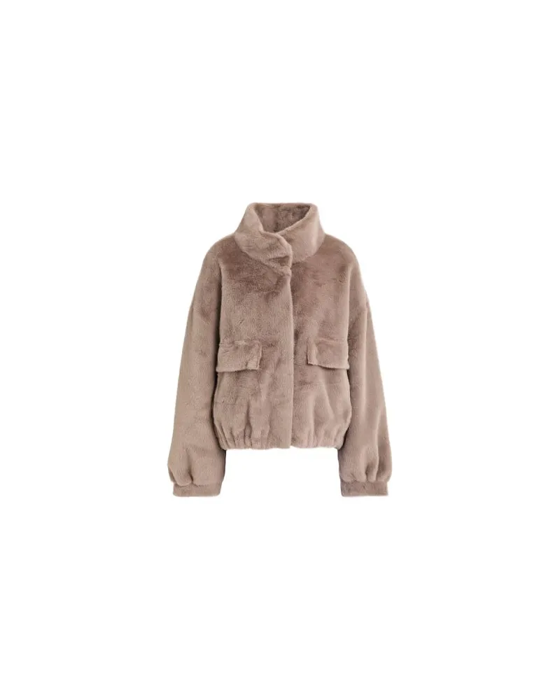 MAX&MOI JACKEN & MÄNTEL - Shearling- & Kunstfellauf YOOX.COM Maulwurfsgrau