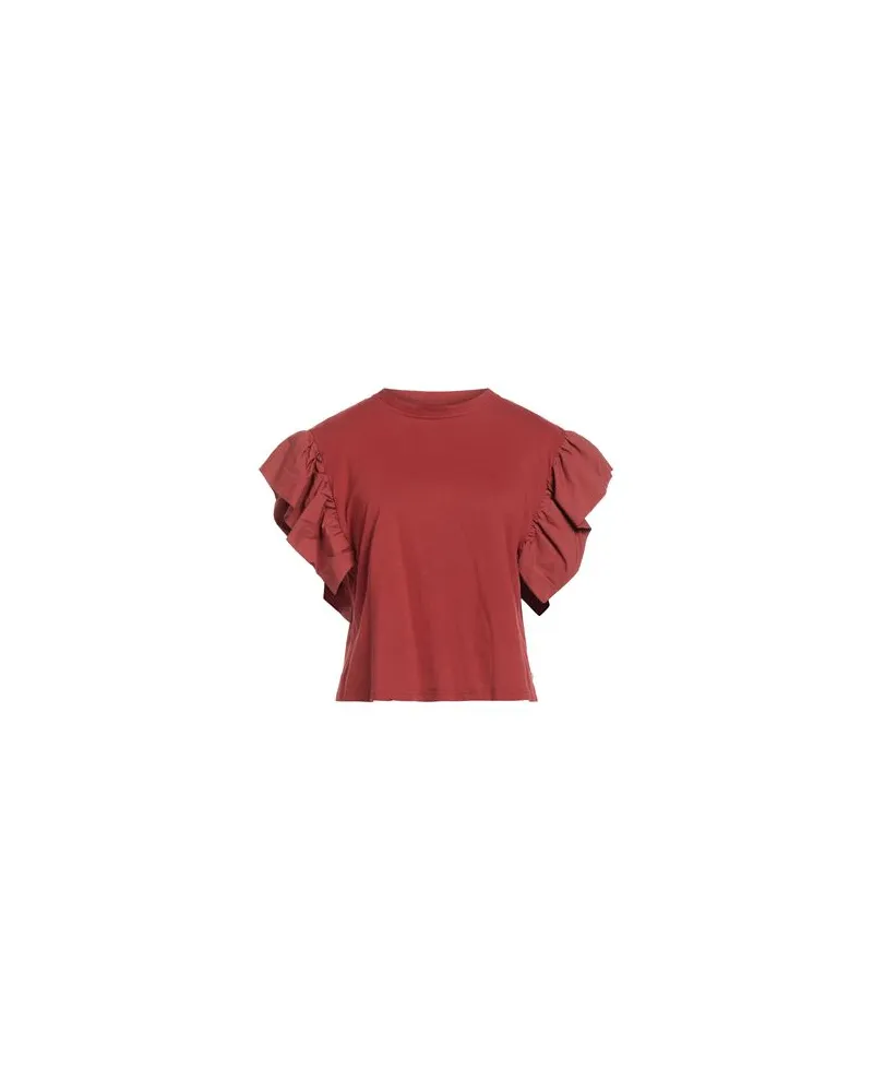Même Road TOPS - T-shirtsauf YOOX.COM Ziegelrot