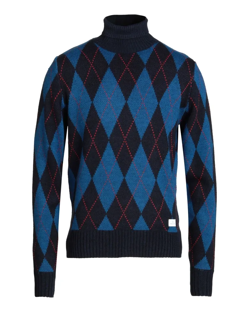 Manuel Ritz Rollkragenpullover Blau