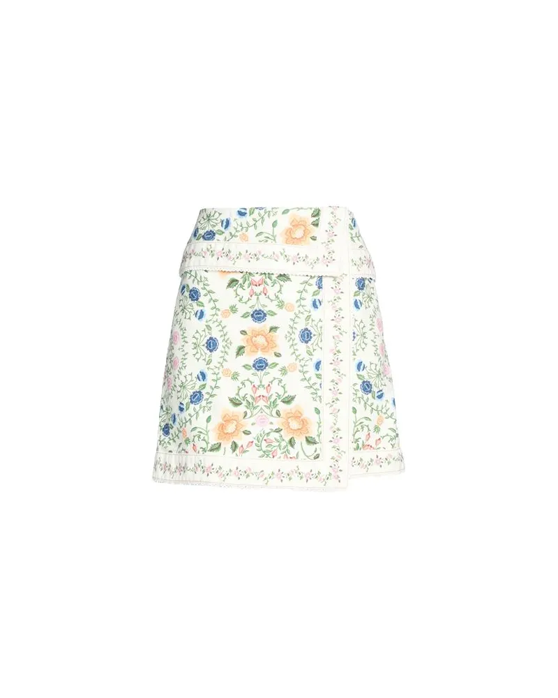 FARM Rio OFF-WHITE FOLK FLORAL MINI SKIRT - HOSEN & RÖCKE - Miniröckeauf YOOX.COM Weiß