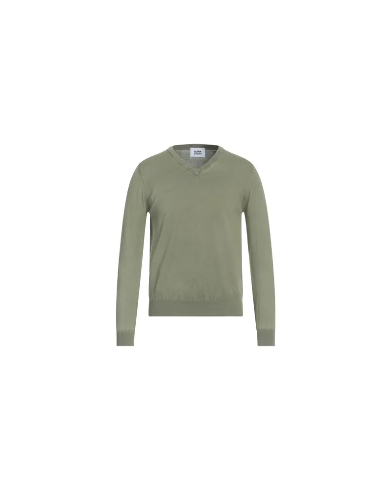 Alpha Studio STRICKWAREN - Pulloverauf YOOX.COM Militärgrün