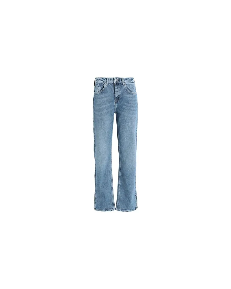 Karl Lagerfeld KLJ HR STRAIGHT W/SLIT DENIM  - HOSEN & RÖCKE - Jeanshosenauf YOOX.COM Blau