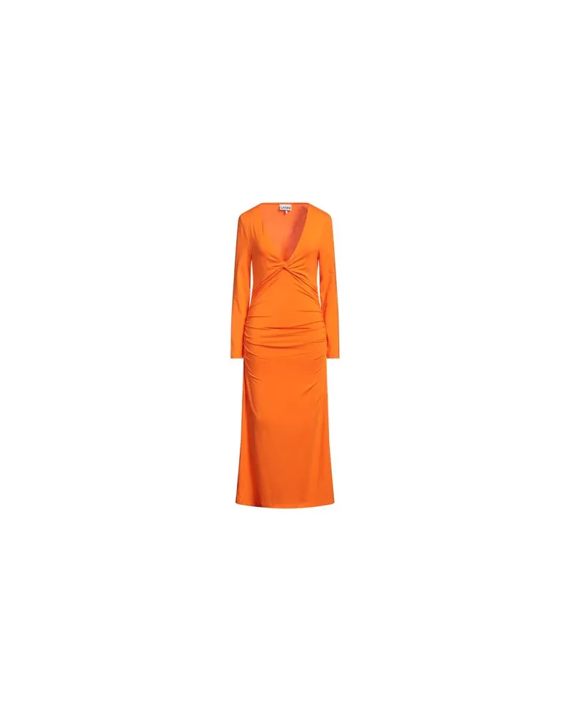 Ganni KLEIDER - Midi-Kleiderauf YOOX.COM Orange