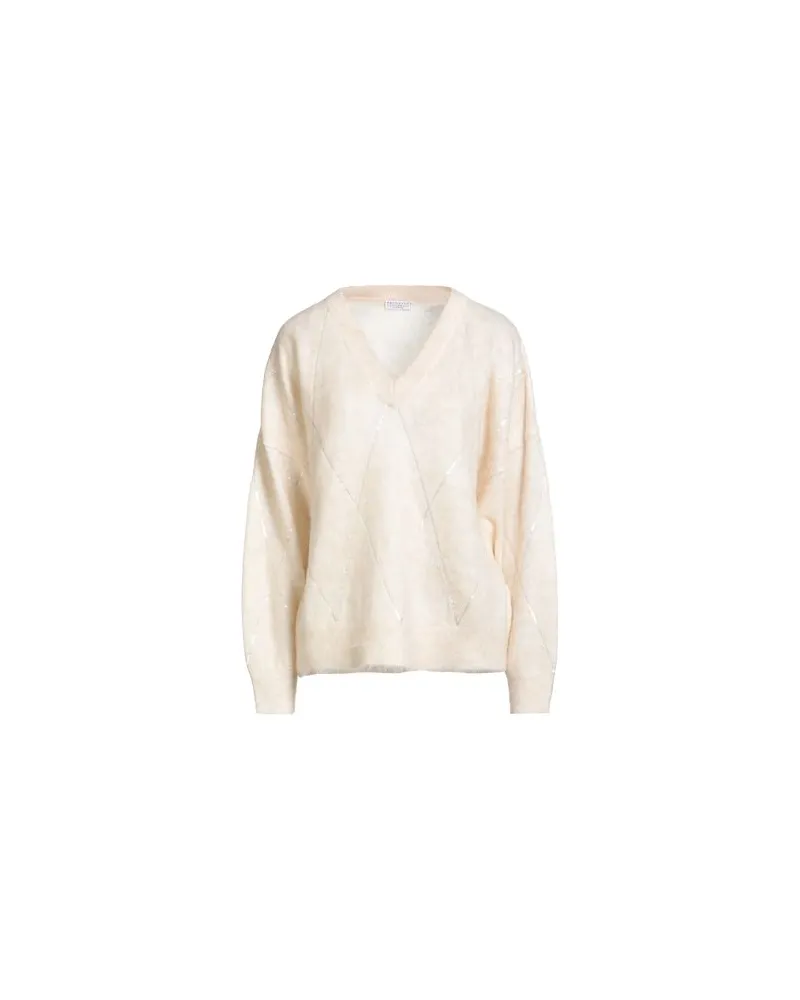 Brunello Cucinelli CASHMERE - STRICKWAREN - Pulloverauf YOOX.COM Cremeweiß