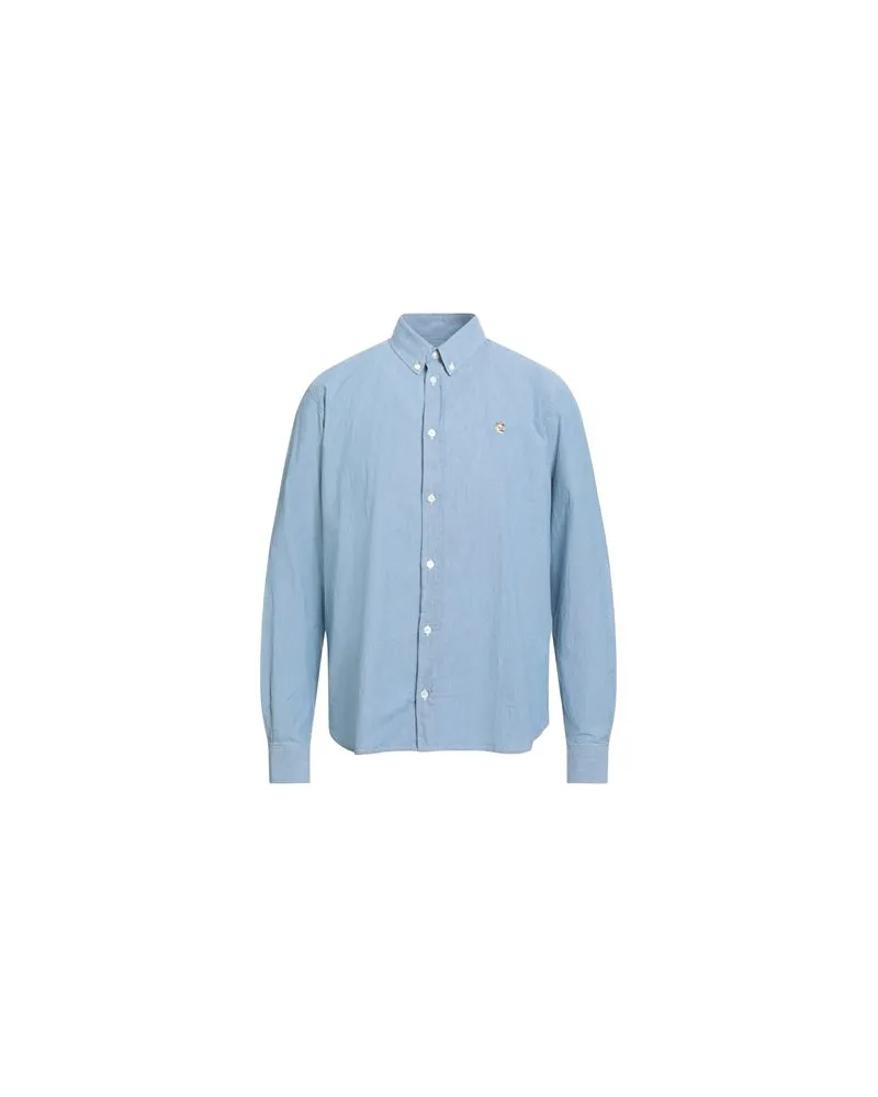 Kitsuné TOPS - Jeanshemdenauf YOOX.COM Blau