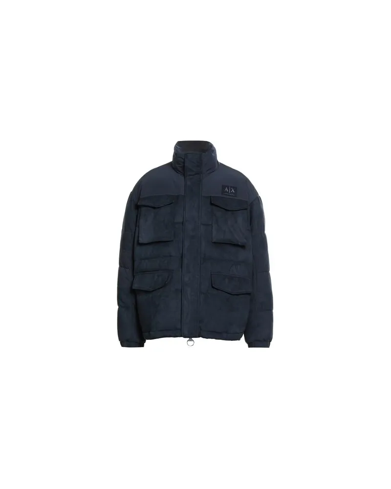Armani Exchange JACKEN & MÄNTEL - Pufferjacken & Daunenjackenauf YOOX.COM Marineblau