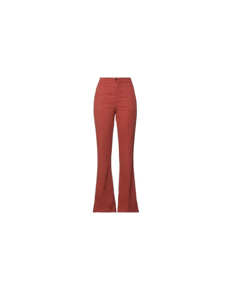 PLAN C HOSEN & RÖCKE - Hosenauf YOOX.COM Rostrot