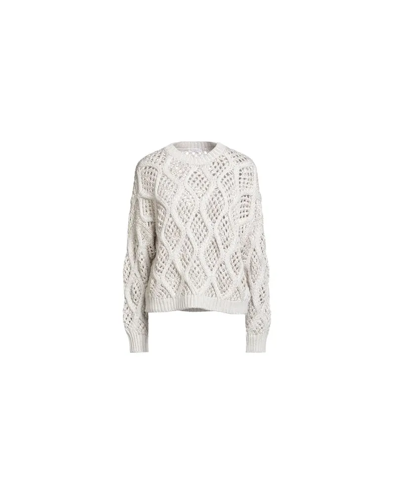Brunello Cucinelli CASHMERE - STRICKWAREN - Pulloverauf YOOX.COM Hellgrau