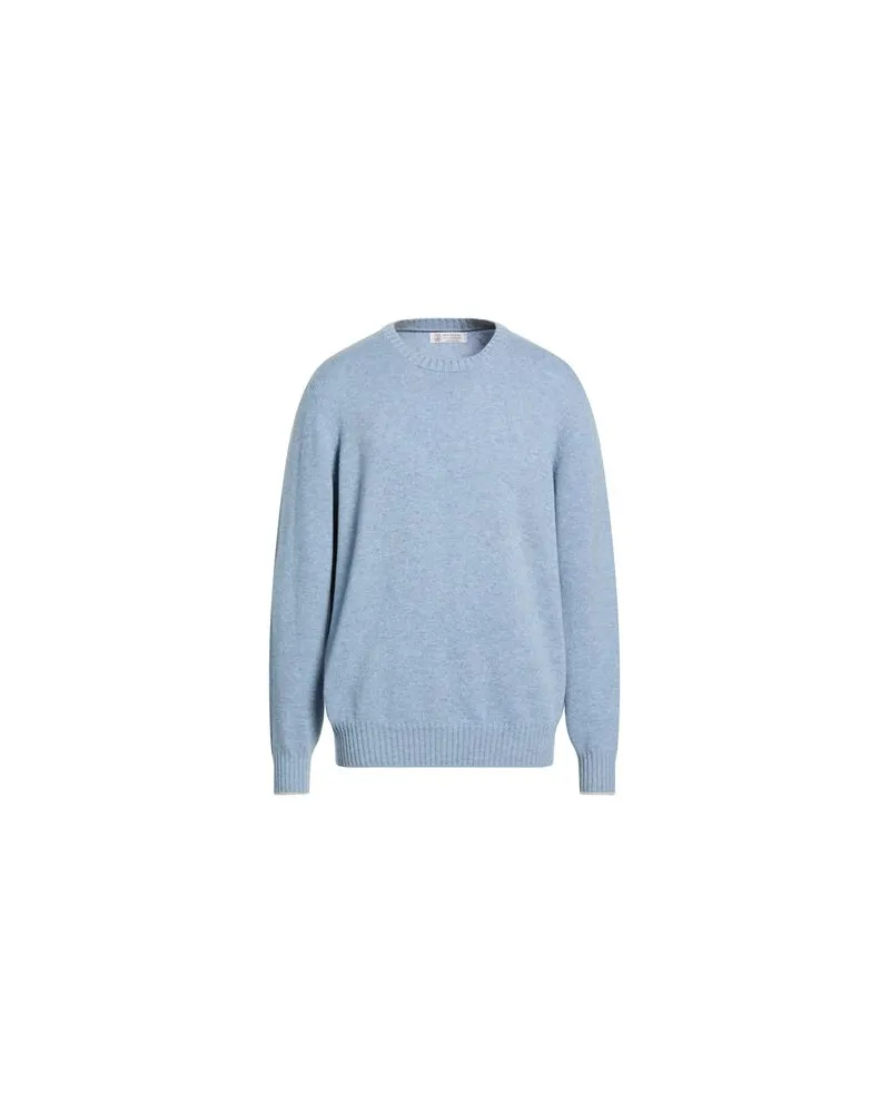 Brunello Cucinelli STRICKWAREN - Pulloverauf YOOX.COM Himmelblau
