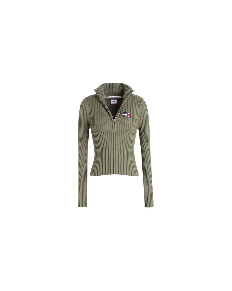 Tommy Hilfiger TJW HALF ZIP THRU SWEATER  - STRICKWAREN - Rollkragenpulloverauf YOOX.COM Militärgrün