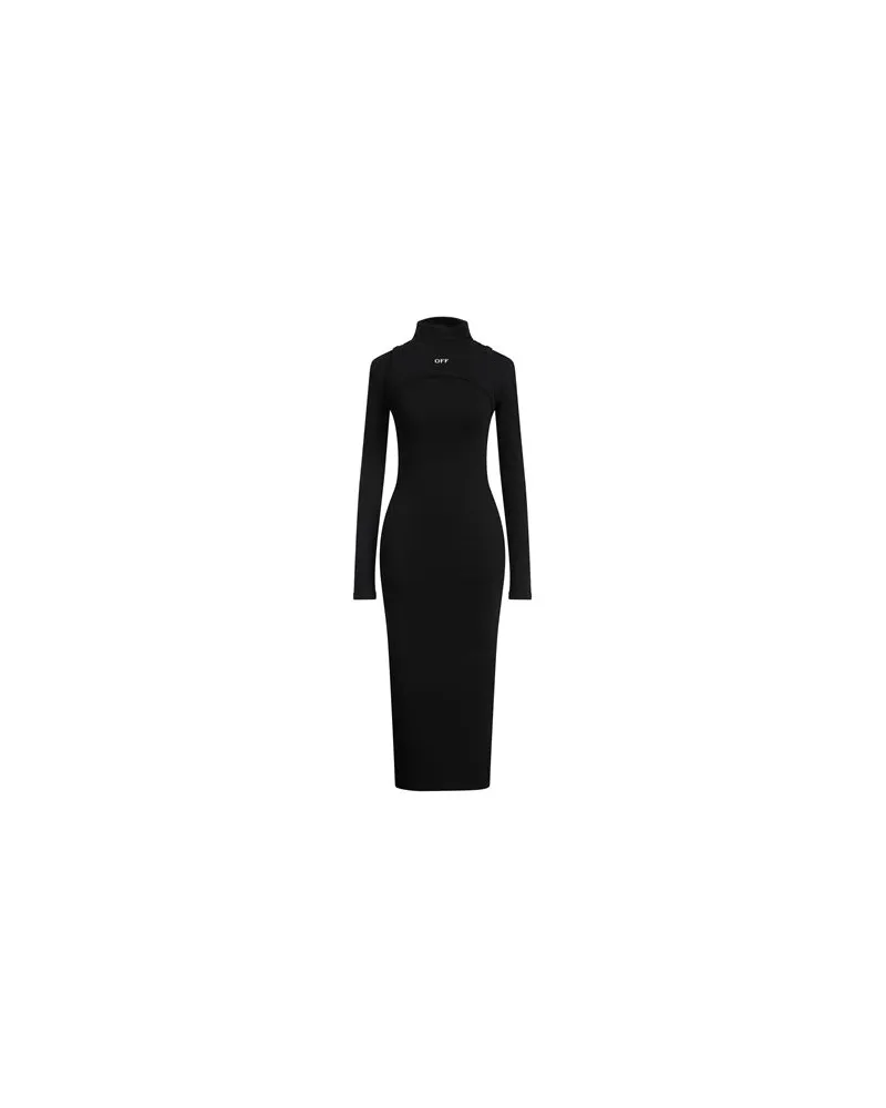 OFF-WHITE KLEIDER - Midi-Kleiderauf YOOX.COM Schwarz