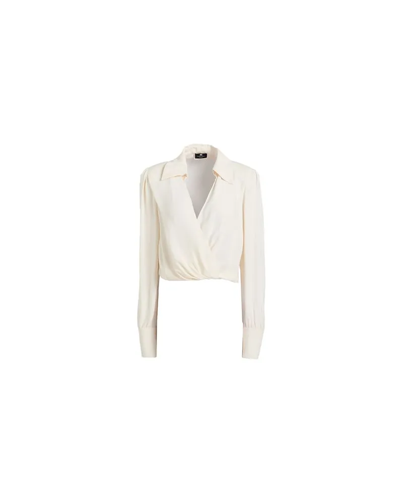 Elisabetta Franchi TOPS - Topsauf YOOX.COM Cremeweiß