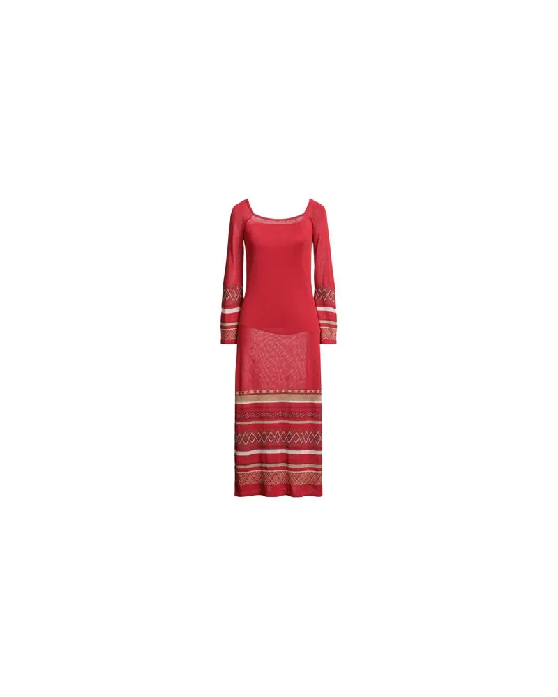 Luisa Spagnoli KLEIDER - Midi-Kleiderauf YOOX.COM Rot