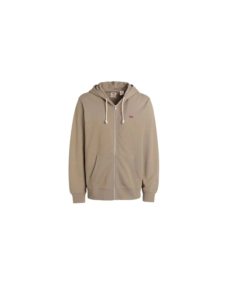 Levi's THE ORIGINAL HM ZIP UP NEUTRALS  - TOPS - Sweatshirtsauf YOOX.COM Khaki
