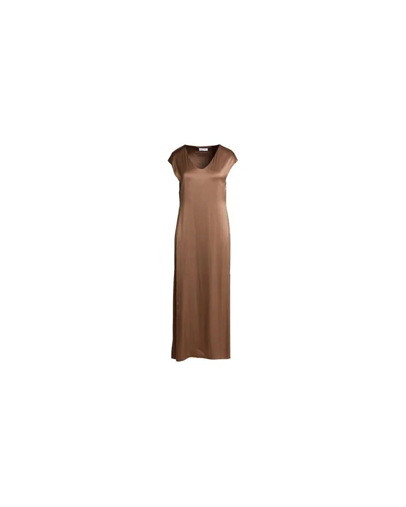 Daniele Fiesoli KLEIDER - Maxi-Kleiderauf YOOX.COM Hellbraun