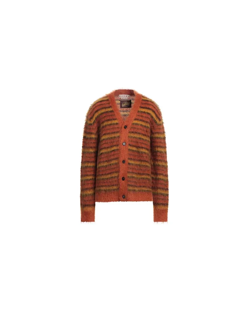 Marni FUZZY WUZZY MOHAIR - STRICKWAREN - Strickjackenauf YOOX.COM Orange