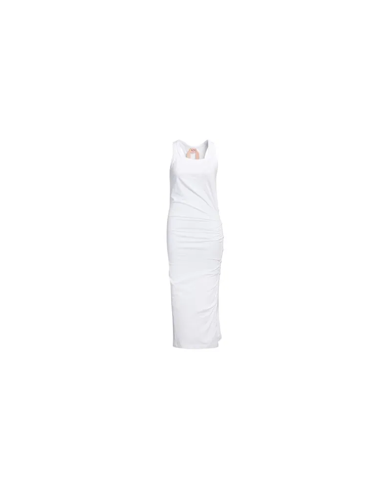 N° 21 KLEIDER - Maxi-Kleiderauf YOOX.COM Weiß