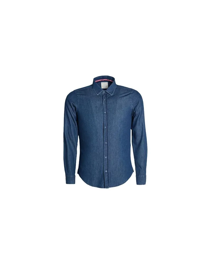 AT.P.CO TOPS - Jeanshemdenauf YOOX.COM Blau