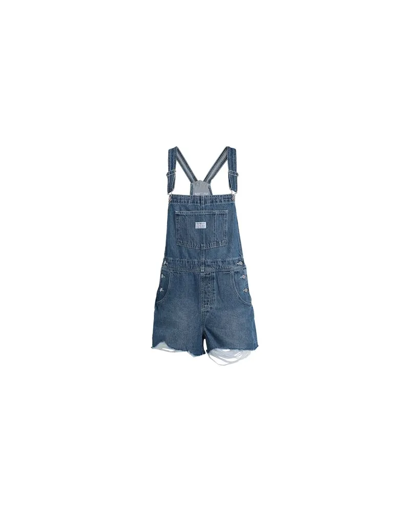 Levi's VINTAGE SHORTALL MED INDIGO - WORN IN  - OVERALLS - Lange Overallsauf YOOX.COM Blau