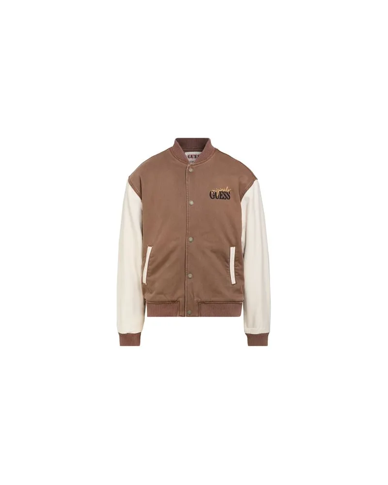 Guess JACKEN & MÄNTEL - Jeansjacken/Mäntelauf YOOX.COM Hellbraun