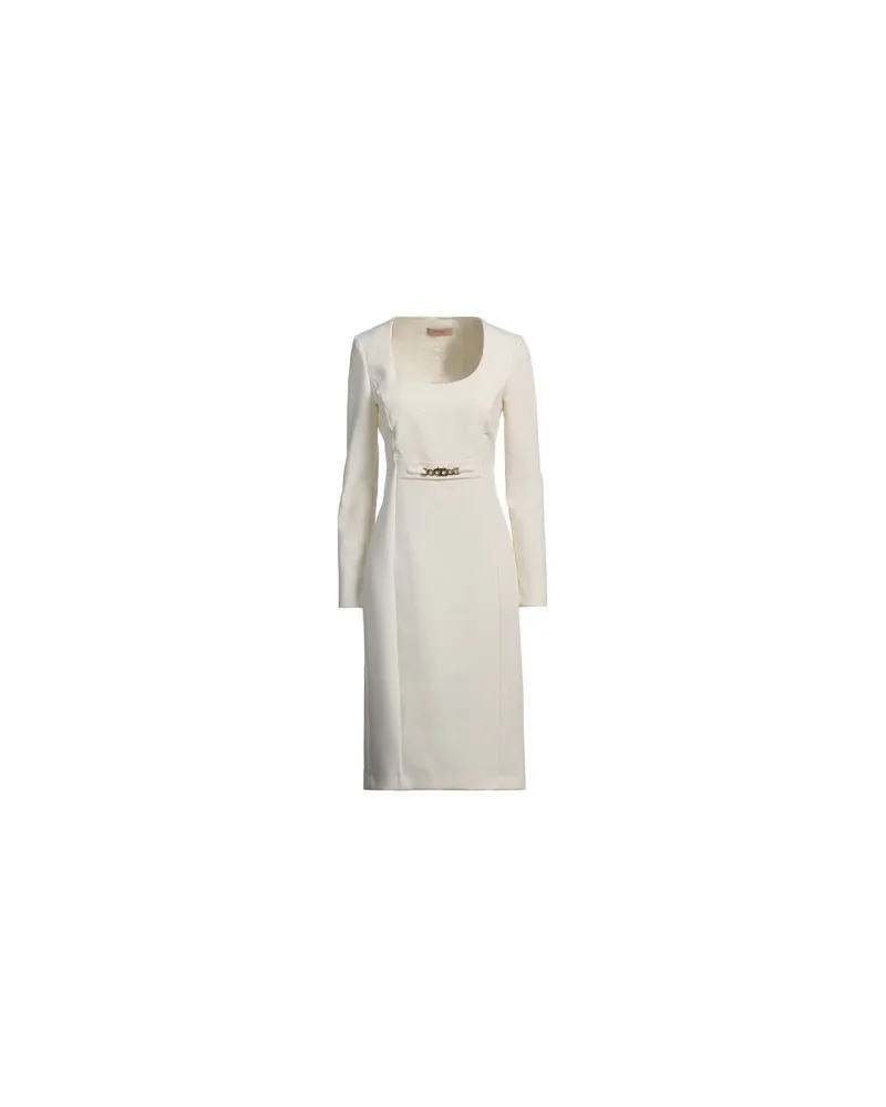 Twin-Set KLEIDER - Midi-Kleiderauf YOOX.COM Cremeweiß