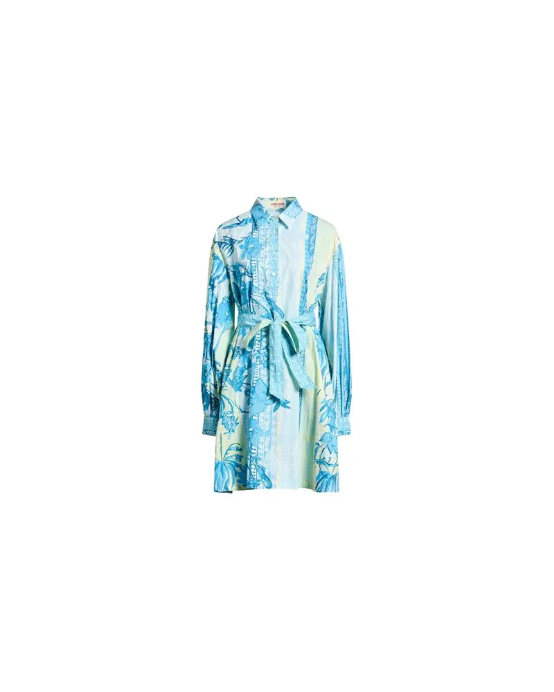 Emporio Sirenuse KLEIDER - Mini-Kleiderauf YOOX.COM Himmelblau