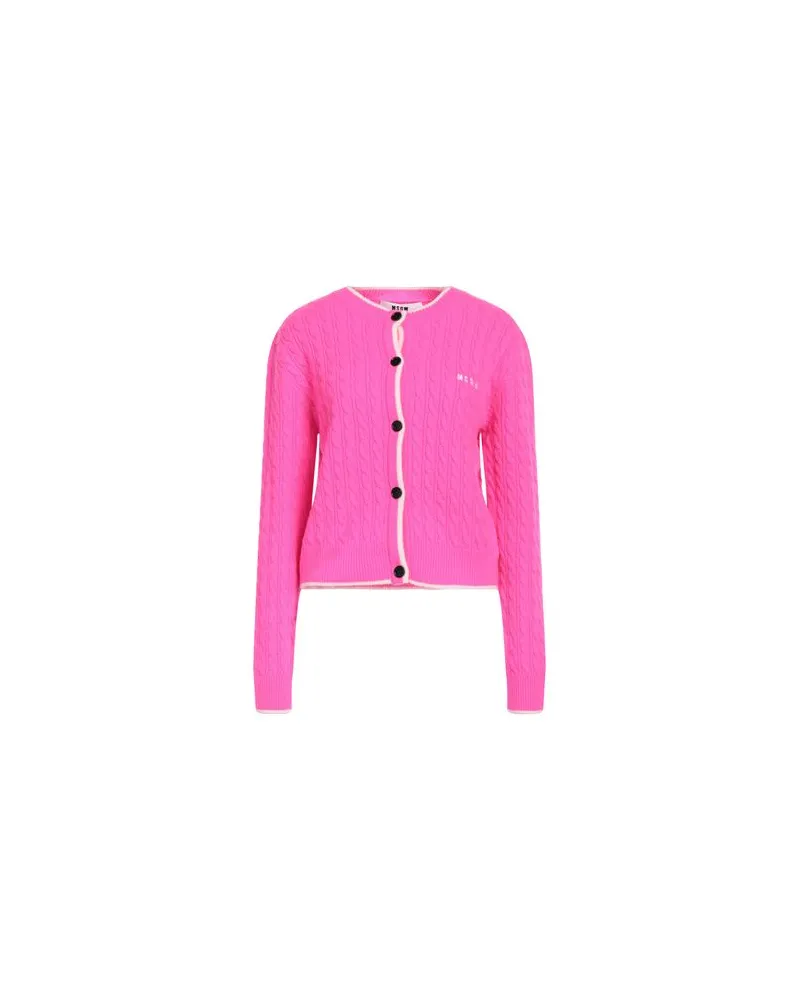 MSGM STRICKWAREN - Strickjackenauf YOOX.COM Fuchsia