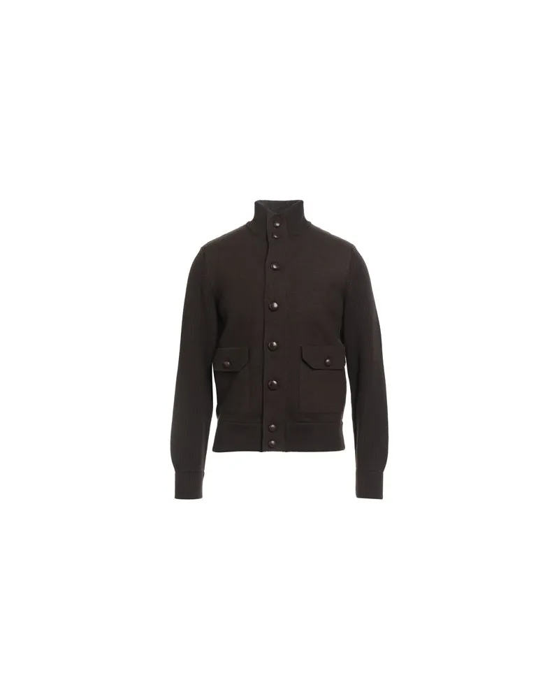 Malo STRICKWAREN - Strickjackenauf YOOX.COM Dunkelbraun