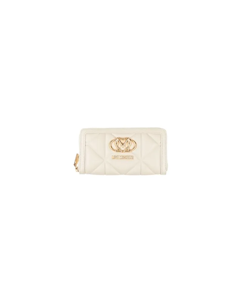 Moschino Kleinlederwaren - Brieftaschenauf YOOX.COM Elfenbein