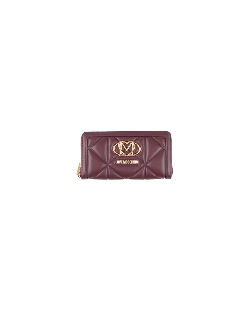 Moschino Kleinlederwaren - Brieftaschenauf YOOX.COM Pflaume